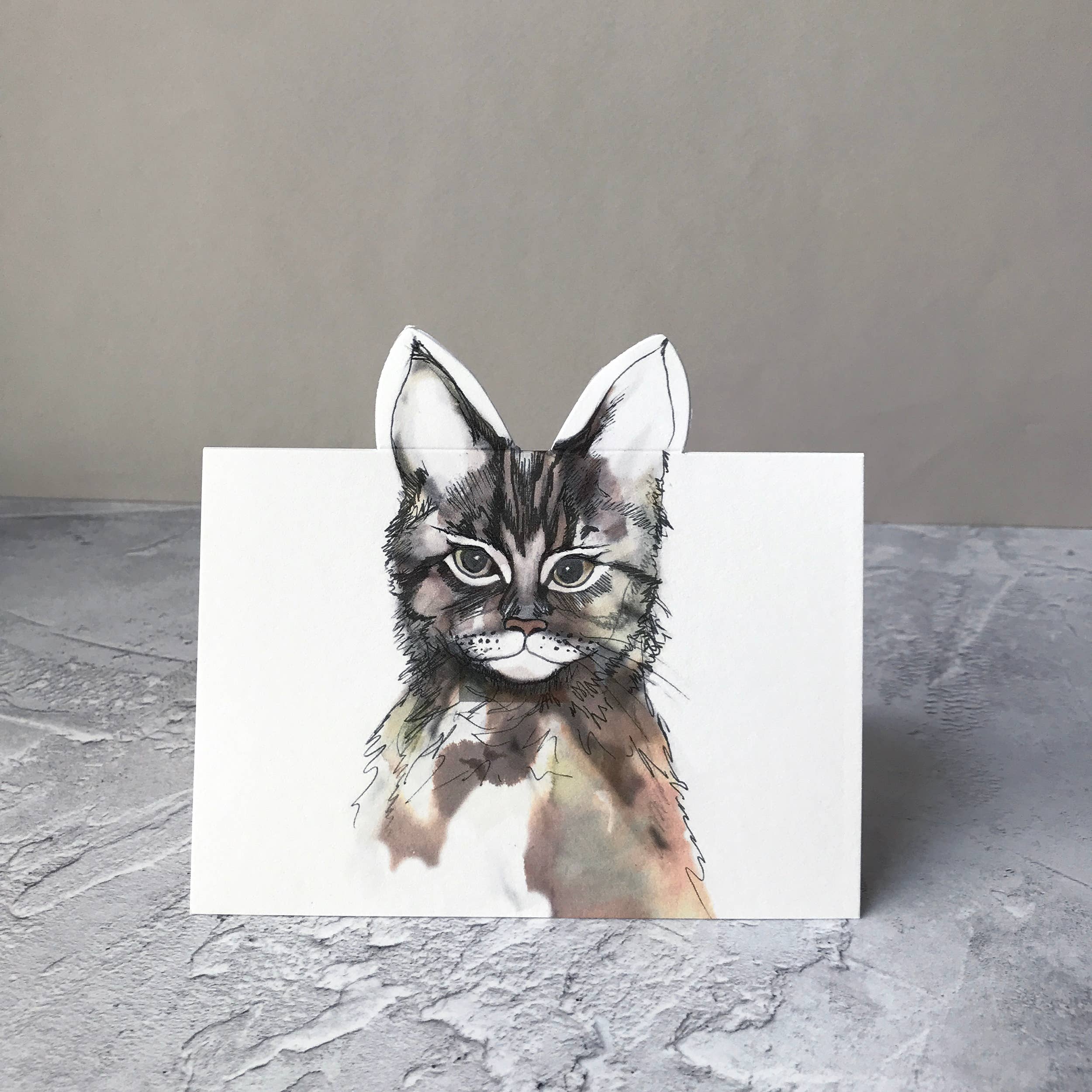 Pop Up Cat Card 'Elvis' designed by Nina Nou