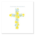 Easter Blessings - Floral Cross Religious Easter card