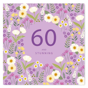 Feminine Age 60 Birthday Card by Klara Hawkins