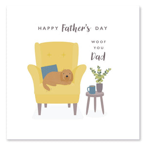 Cockapoo Dog Father's Day Card by Klara Hawkins