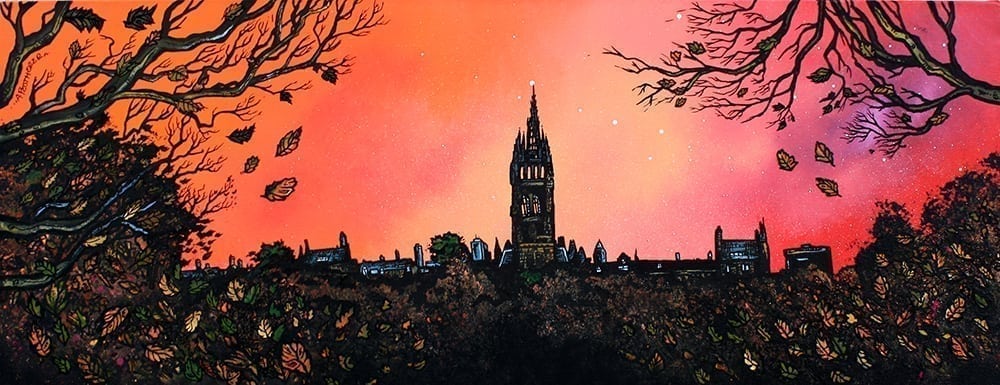 Glasgow Small Framed Prints by Artist Andy Peutherer