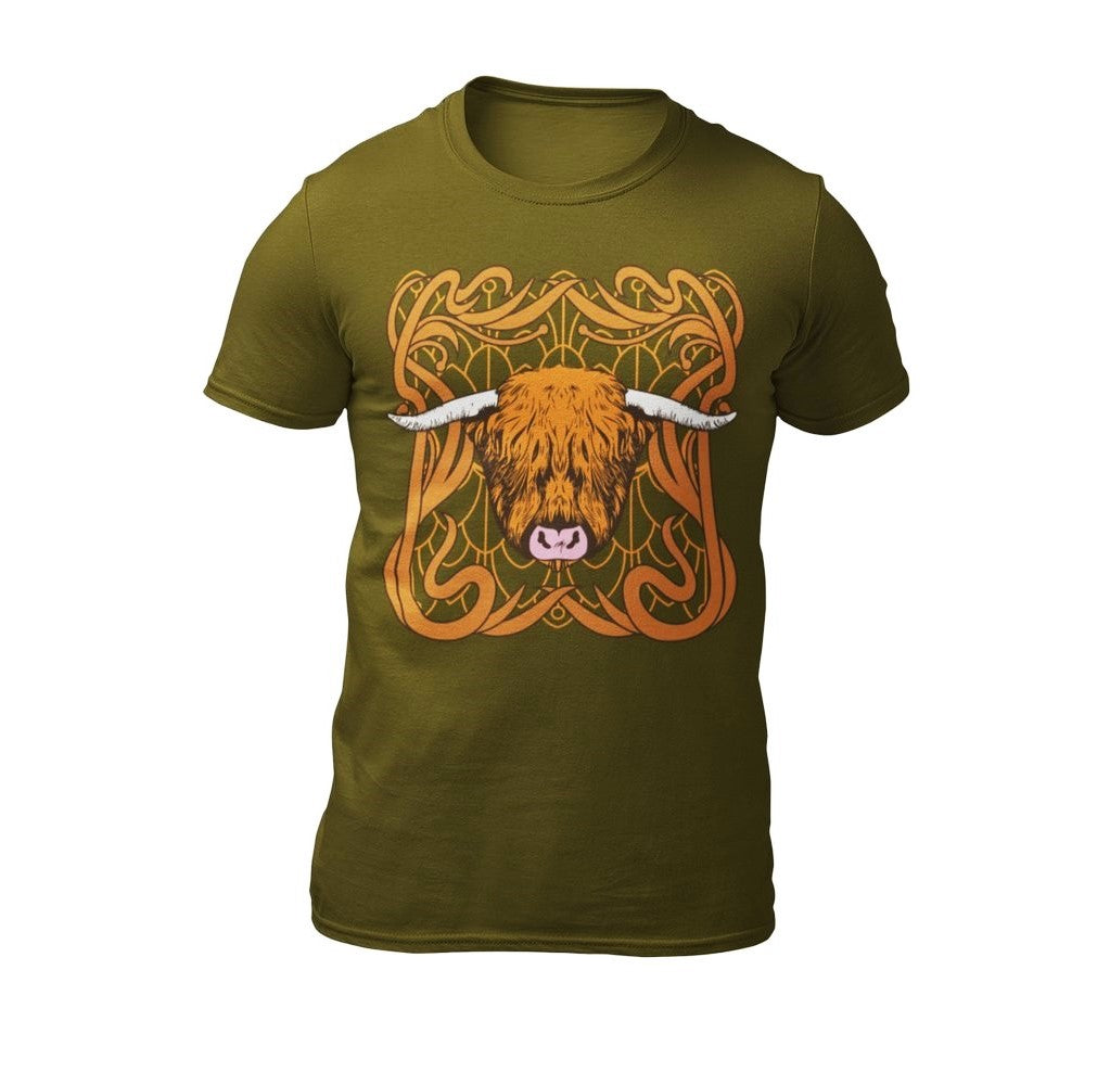 Highland Cow Scottish T-Shirt by Brave Scottish Gifts