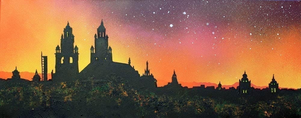 Glasgow Small Framed Prints by Artist Andy Peutherer