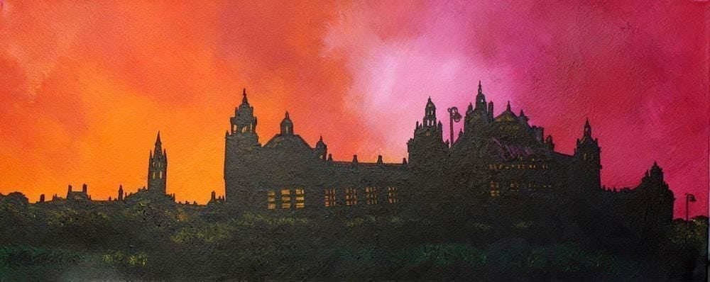 Glasgow Small Framed Prints by Artist Andy Peutherer