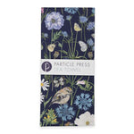Load image into Gallery viewer, GOLDCREST &amp; CORNFLOWER TEA TOWEL - NAVY Designed by Particle Press

