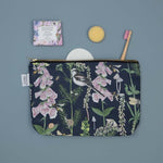 Load image into Gallery viewer, LONGTAIL AND FOXGLOVE LARGE WASH BAG - NAVY
