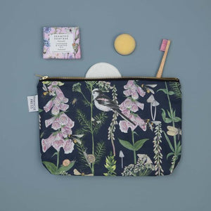 LONGTAIL AND FOXGLOVE LARGE WASH BAG - NAVY