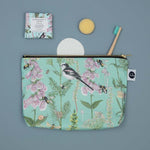 Load image into Gallery viewer, LONGTAIL AND FOXGLOVE LARGE WASH BAG - TURQUOISE
