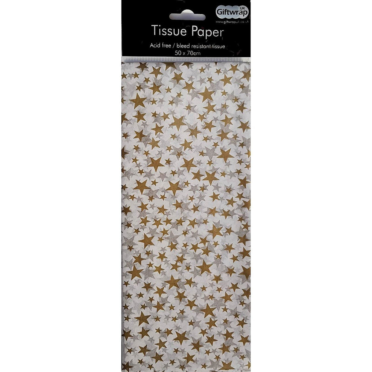 Gold Stars Patterned Acid Free Tissue Paper (3 Sheets per Pack)