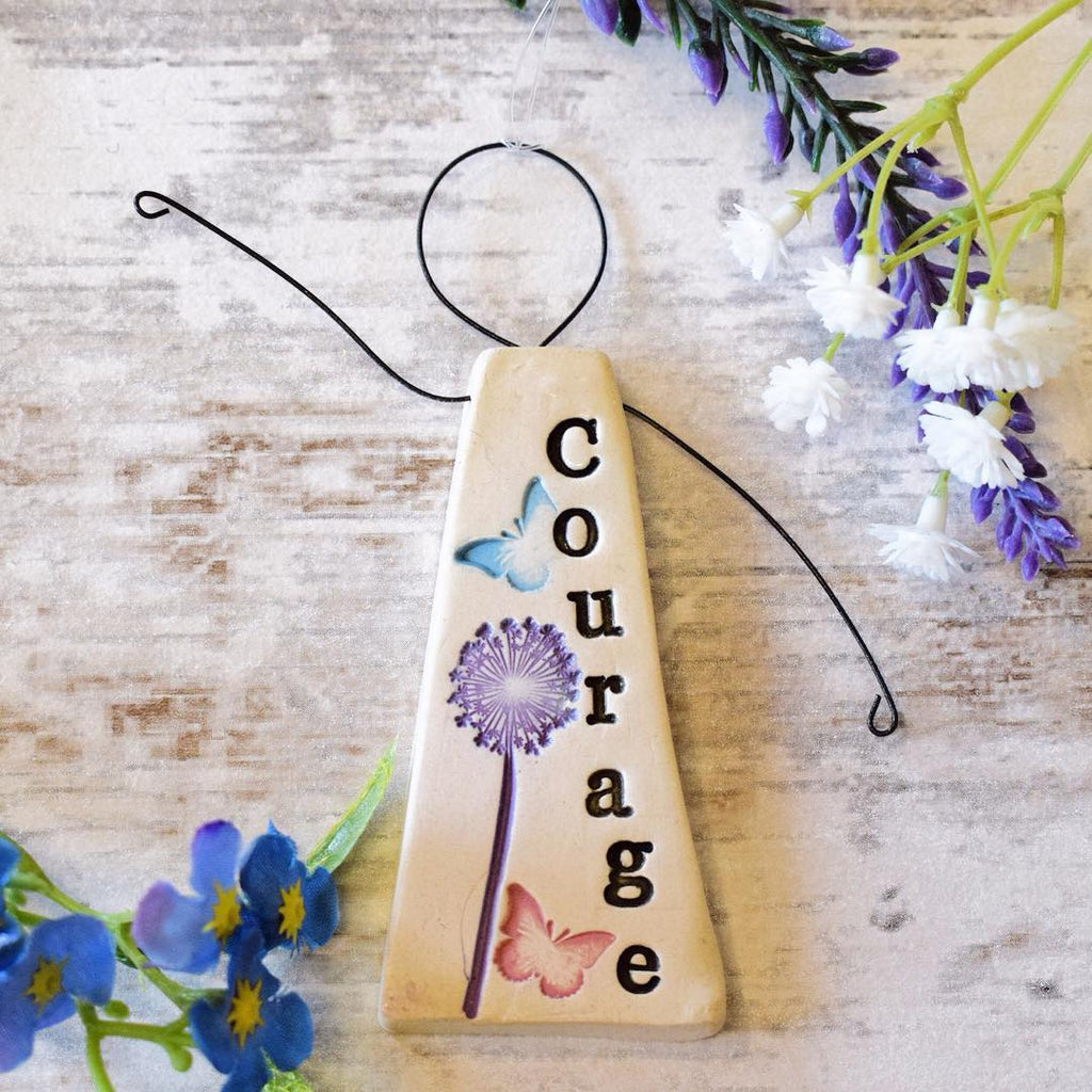 Positivity Girls Ceramic Fairy Handmade by Deborah Cameron Creative Artist