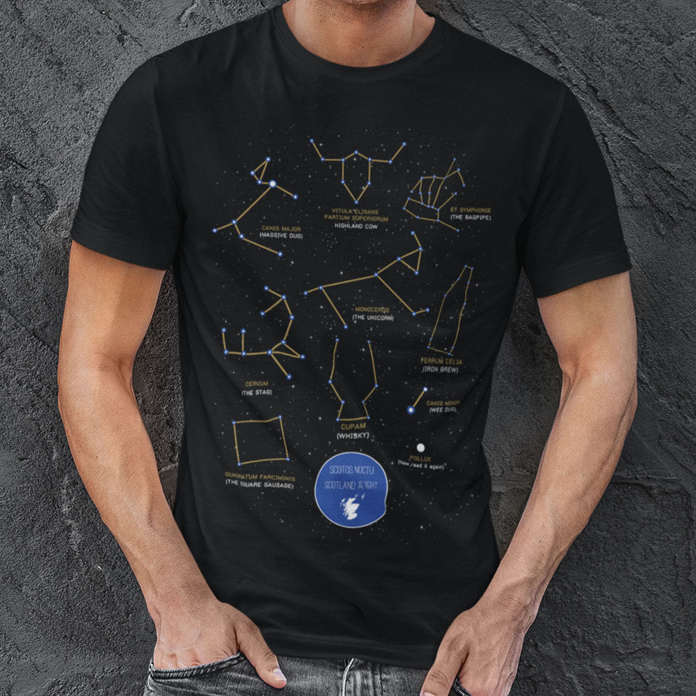 Scotus Noctu - Scotland at Night T-Shirt by Brave Scottish Gifts