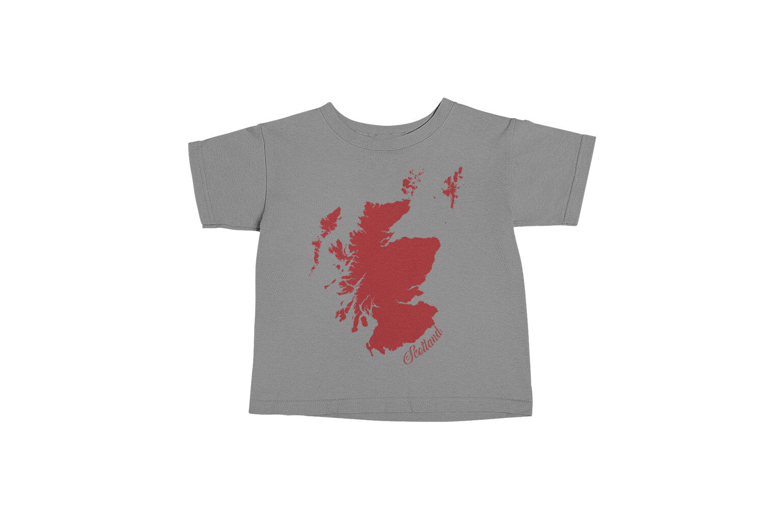 Scotland Map - Grey Kids Scottish T-Shirt designed by Brave Scottish Gifts