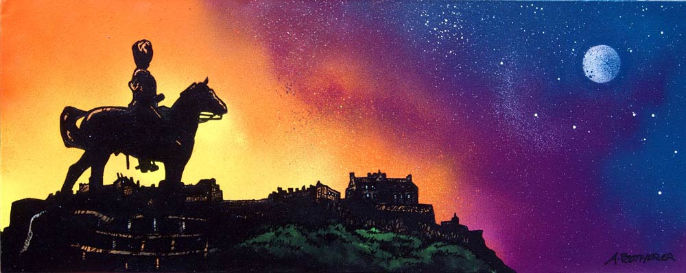 Edinburgh Small Mounted Prints by Andy Peutherer
