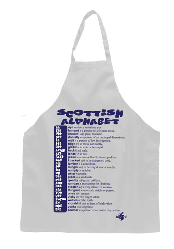 Alphabet Apron designed by Brave Scottish Gifts