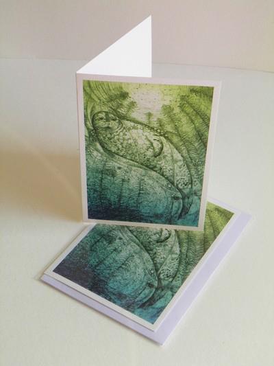 Water themed Rectangle Cards by artist Louise Scott