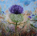 Scottish Thistle Medium Mounted Print by Geoff Foord