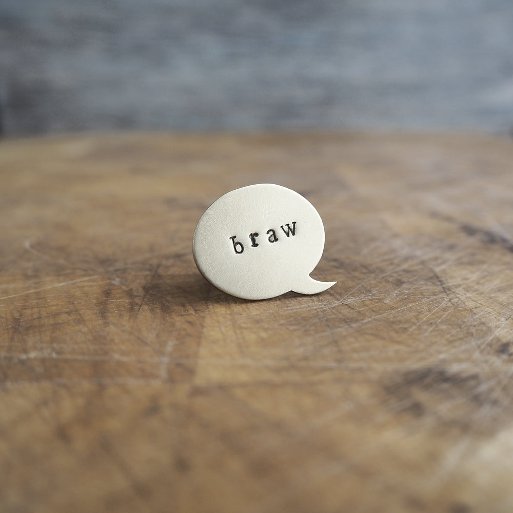 Top Brass Lapel Pin Handcrafted in Scotland by MiloMade