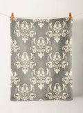 Skull Damask Scottish Tea Towel Tea Towel designed by Brave Scottish Gifts