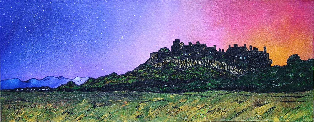 Stirling Castle Sunrise Small Mounted Print by Andy Peutherer