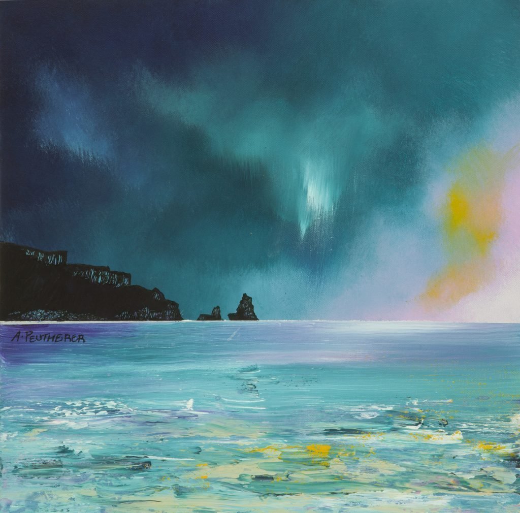 Square Scottish Landscape Card by Andy Peutherer