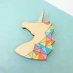 Load image into Gallery viewer, Unicorn Rainbow Brooch Made in Scotland by Twiggd

