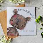 Load image into Gallery viewer, Welcome to the World Little One Card designed by Ilana Ewing
