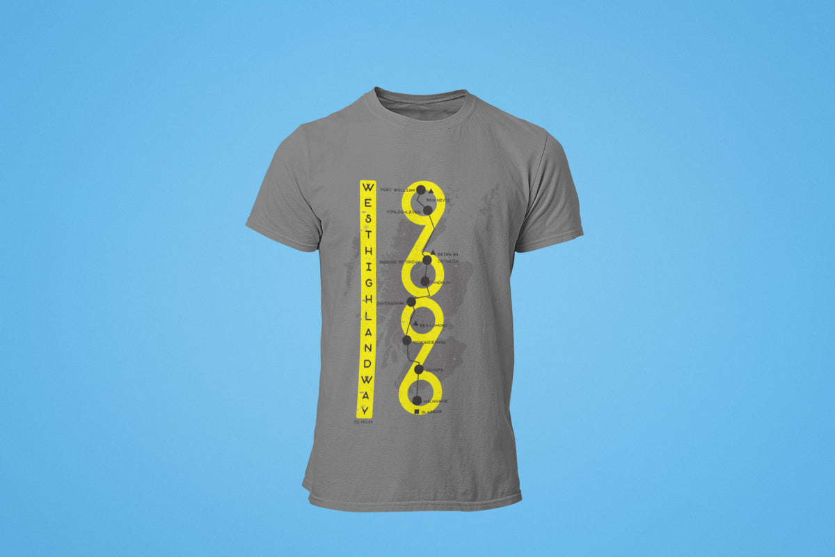 West Highland Way Grey T-Shirt by Brave Scottish Gifts