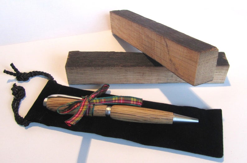 Whisky Barrel Pen Made in Scotland by Rezawood Designs