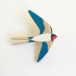 Load image into Gallery viewer, Swallow Brooch Made in Scotland by Twiggd
